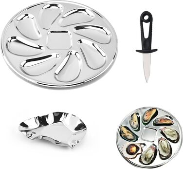 Ніж та тарілка для устриць з нержавіюча сталь YJFY