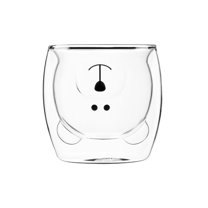 ARDESTO Animals Набор чашек с двойными стенками 250 мл, 2 шт, боросиликатное стекло