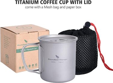 Безмежна подорож на відкритому повітрі 750 мл 800 мл 1100 мл 1300 мл Титанова каструля з кришкою Складна ручка для застави Кемпінг Піші прогулянки Пікнік Ультралегка портативна пляшка для води Чашка Кухоль Набір свиней (300 мл)