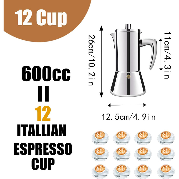 Кавоварка еспресо 600 мл на 12 чашок DITOSH