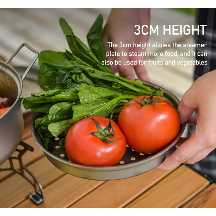 Портативний набір для пікніка 1.8 л. парова каструля та 1 л. каструля iBasingo