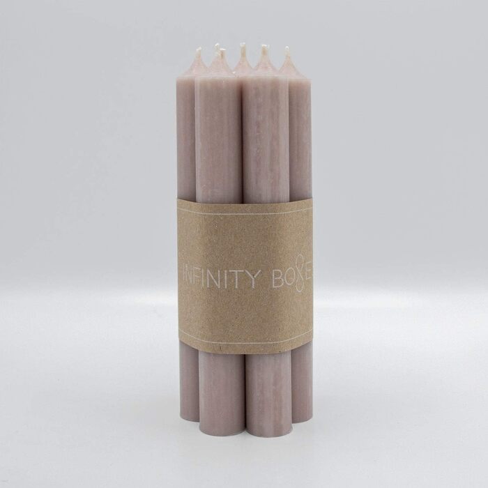 Набір свічок Infinity Boxs із 7 конусних свічок, зелений, приблизно Д18 см, Ø 2,2 см, час горіння 8 год (7 свічок, сіро-коричневого кольору)