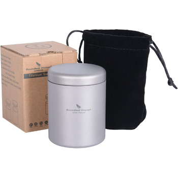 Каністри для кави iBasingo Titanium Tea Caddy 35 мл Small Tea Caddy Портативний міні-олов'яний скляний контейнер для зберігання кавового порошку Для подорожей на відкритому повітрі Маленька вишукана баночка для спецій Ti3200D (B-Ti3209D-120 мл)