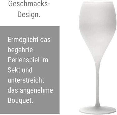 Келихи для шампанського Prestige 343 мл I 6 шт. I Високоякісні келихи для шампанського Набір з 6 кришталевих келихів I Келихи для шампанського можна мити в посудомийній машині та не битися Мені подобається видувні вручну (6 шт. (матовий білий))