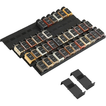 Органайзер для спецій пластиковий розсувний, 48 комірок, чорний Famhap