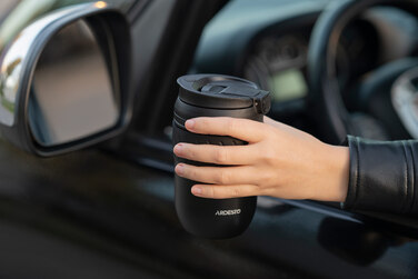 ARDESTO Термокухоль Cosy 400 мл, нержавіюча сталь, чорний