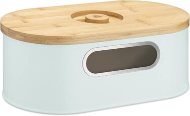 Хлібниця з дерев'яною кришкою, м'ятно-зелена Navaris
