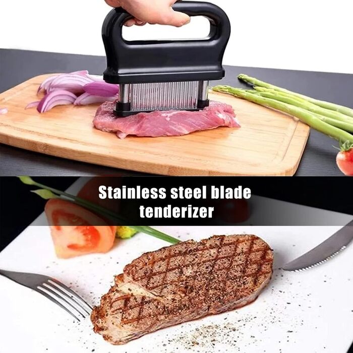 Прес для м'яса з нержавіючої сталі з 48 лезами чорний Leikurvo