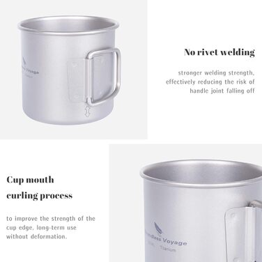 Набір титанових чашок для кемпінгу 120 та 180 мл iBasingo