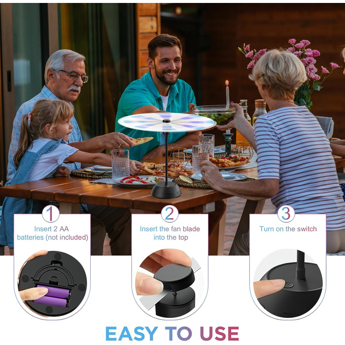 Вентилятор відлякувач комах 2 шт чорний Fancysky