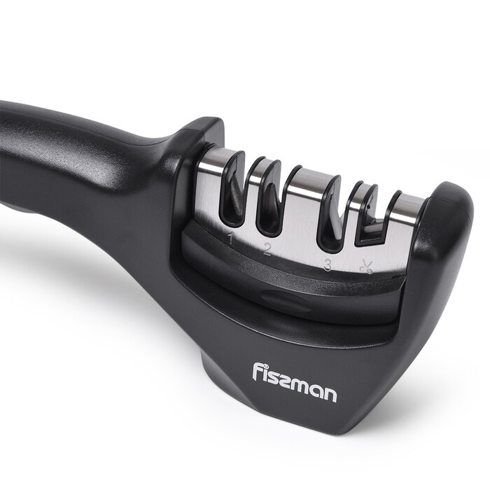Точило для ножів Fissman трьохкрокової заточки 21x5х7см (12955)
