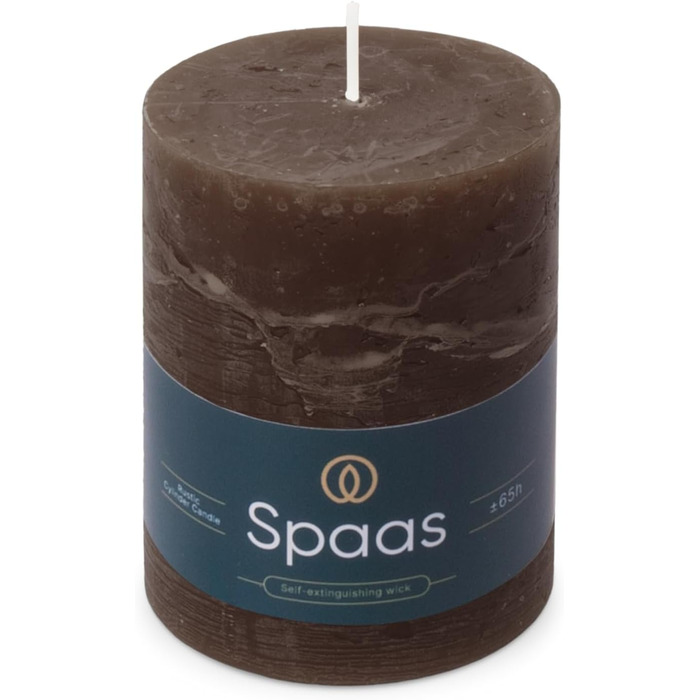 Свічки Spaas Rustic Pillar 80/110 мм 65 шт. - (темно-коричневі)