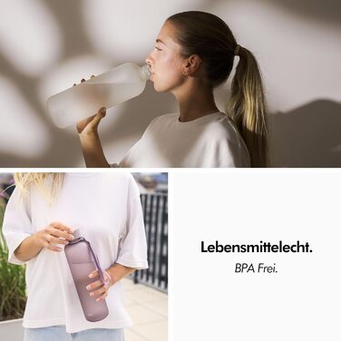 Пляшка для води 1,5 л тританова, біле-золото KIVY