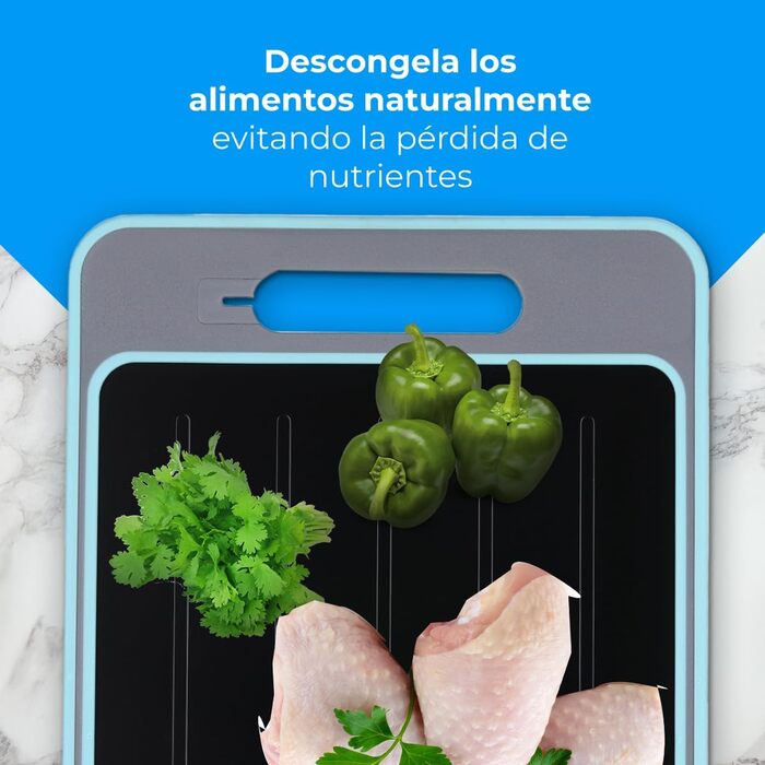 Дошка для розморожування та нарізання 36,5 x 25 см, синій NK