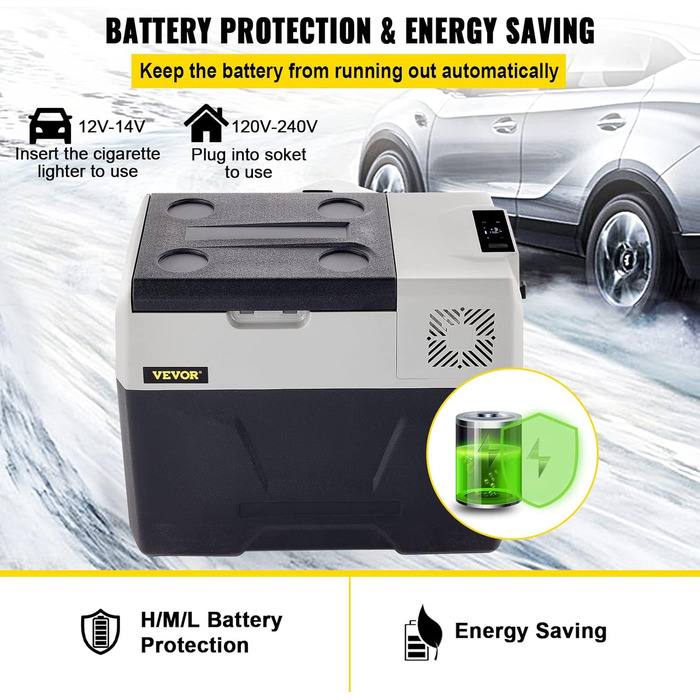 Автохолодильник 30 л 45 Вт чорний VEVOR