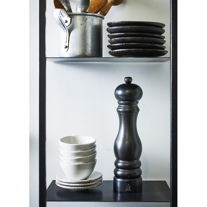 Паризький шеф-кухар u'Select 22 см перець - Виготовлений з нержавіючої сталі - 6 попередньо встановлених помелів - (сільовий млин, вуглецеві ферби)