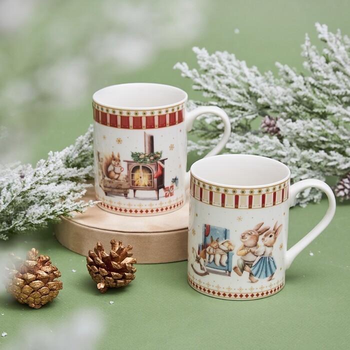 Набір з 2-х кухлів Fissman 360 мл MIRACLE порцеляна (13748)