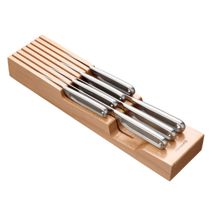 Підставка дерев'яна для зберігання ножів Fiskars All Steel (1062890)