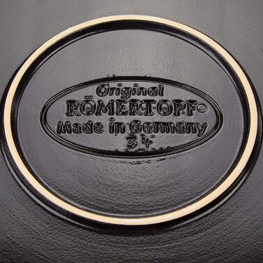 Блюдо для гриля з вертикальною решіткою кругле, 32,5 см, чорне, Römertopf BBQ Römertopf