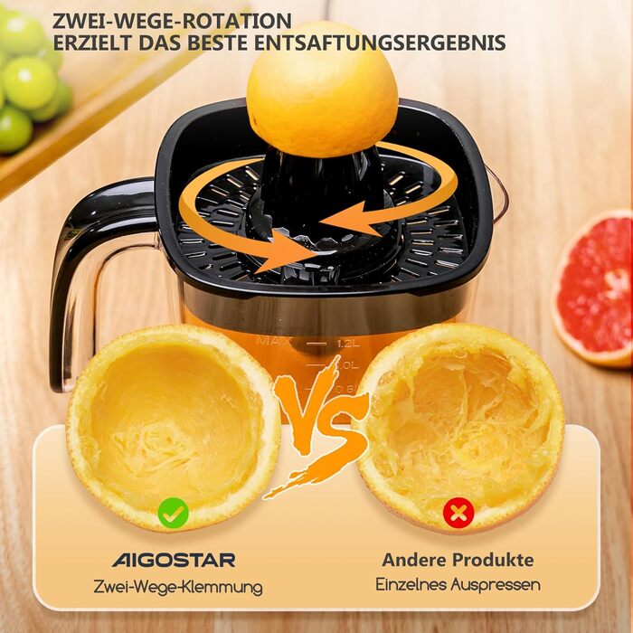 Електрична соковижималка для цитрусових 1,2 л. 40 Вт Aigostar