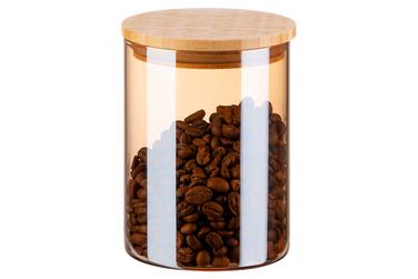 ARDESTO Golden Moon Банка для хранения, 540 мл, Стекло, Бамбук, Круглый, Золотой