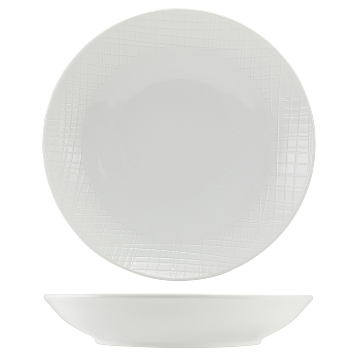 Тарелка глубокая 25 см, Incise Porcelain Lavara, GenWare