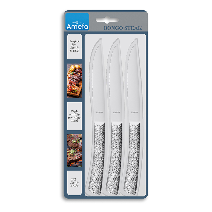Набір ножів для стейка Amefa BONGO, 22,5 см, 3 пр.