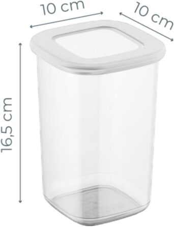 Банки для хранения с герметичными крышками Набор из 24 контейнеров для хранения БЕЗ БИСФЕНОЛА А Для мюсли, хранения муки и сахара Практичный кухонный ящик для хранения всех продуктов (набор из 12 белых 1200 мл)