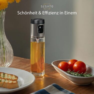 Набір з 2 розпилювачів олії та оцту 80 мл з тримачем SESATO