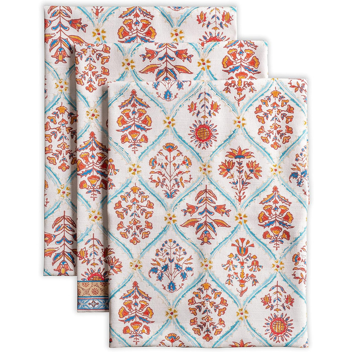 Набір із 3 багатоцільових кухонних рушників Барних рушників День подяки/Різдво (50 см x 70 см) (20 римських рушників, 50 x 70 см (набір із 3 шт.)), 39 Hermine Noel