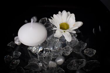 Набір плаваючих свічок DONAU HOME/ / 12 шт. / 2,8 x Ø 4,8 см / 4 години горіння / Плаваючі воскові свічки без парфумів / Плаваючі теплі чайні свічки / для вечері, весілля, басейну 12 шт. (овальна форма, 12 шт. , білі)