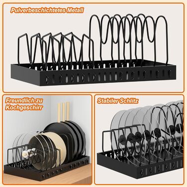 Підставки для посуду на 10 відділень чорний FLSEPAMB