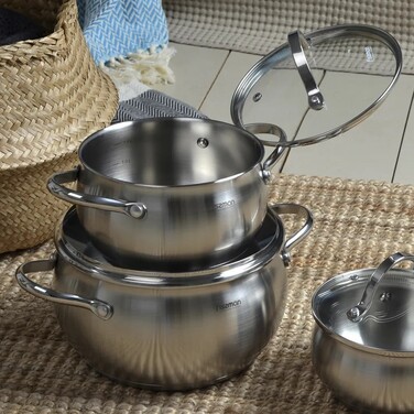 Каструля зі скляною кришкою 20 см 3,5 л MARTINEZ Fissman