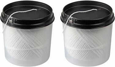 Нитка кухонна 100 м в диспенсері, набір 2 предмети біла Fackelmann