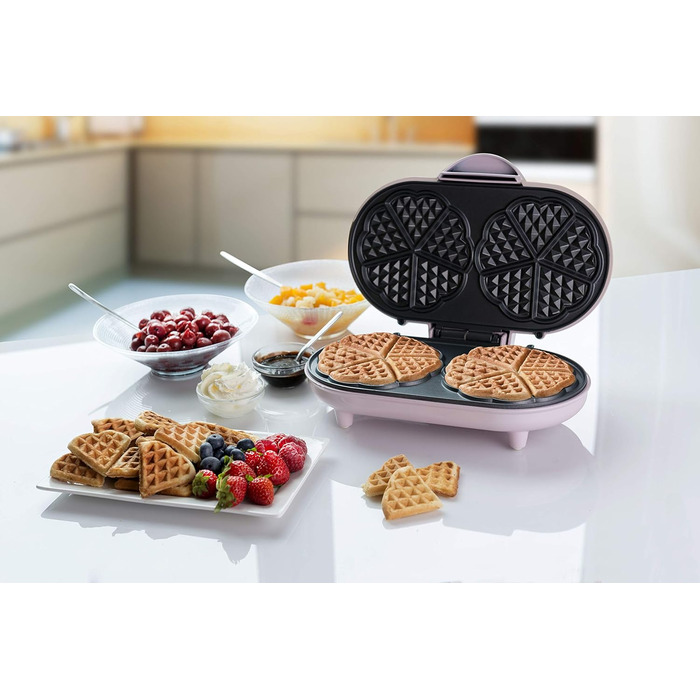 Подвійна вафельниця для класичних вафель із серцем 1000 Вт Bestron