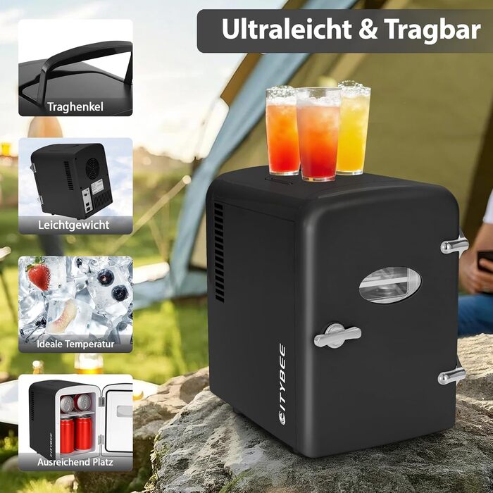 Міні-холодильник 4 л чорний Citybee