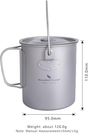 Безмежна титанова пляшка 1 л. ручний горщик 750 мл. Boundless Voyage