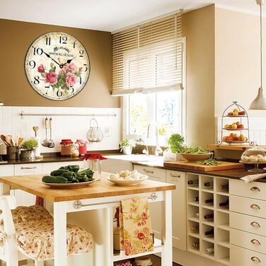 Настінний годинник безшумний, нецокаючий, на батарейках Toudorp