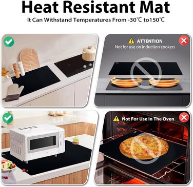 Антипригарний килимок для випічки 60 x 40 см чорний SUPER KITCHEN