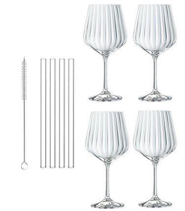 Набір з 4 келихів для джин-тоніка 640 мл з трубочками, Tastes Good Nachtmann