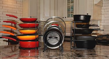 Органайзер для посуду 30 см, 5 полиць, чорний SASONCO