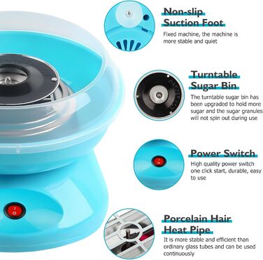 Машина для цукрової вати, синього кольору Sporgo