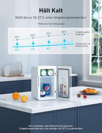 Міні-холодильник 6 л білий AstroAI