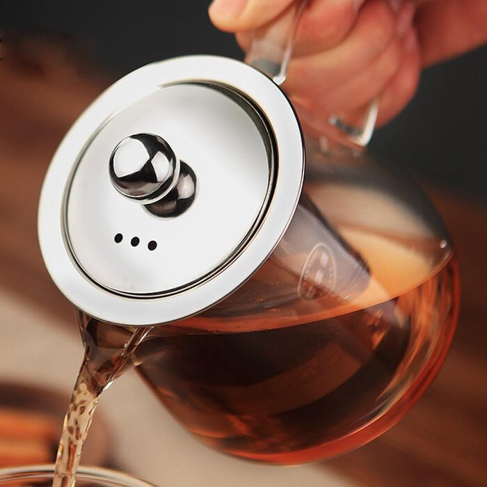 Скляний чайник із ситечком із нержавіючої сталі, 500 мл TAMUME