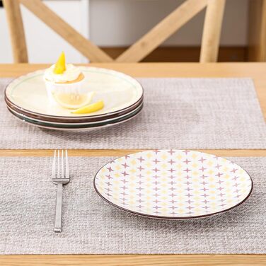 Порцелянова десертна тарілка для торта vancasso, 8 шт. 21,5 см