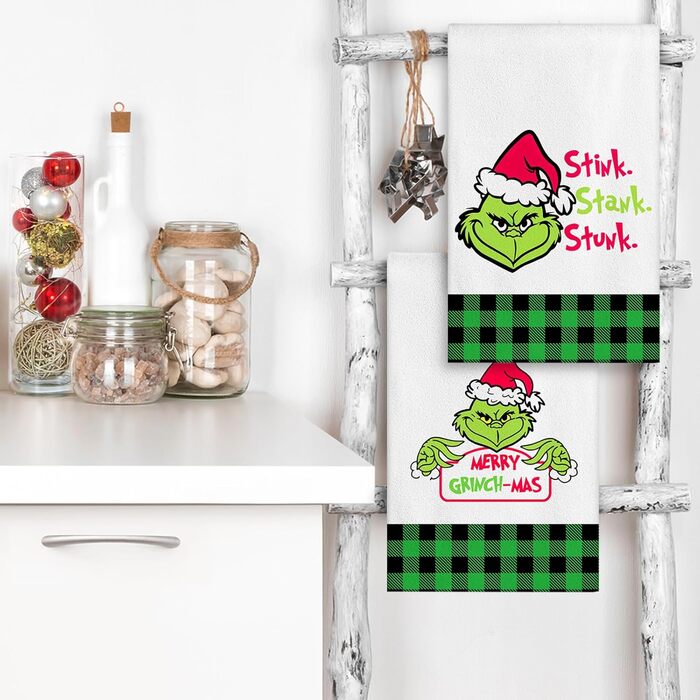 Набор из 4 рождественских кухонных полотенец 45 x 65 см, набор B Ohok