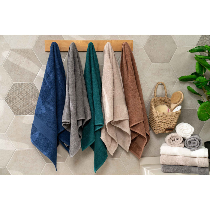 Рушник махровий Ardesto Benefit, 70х140см, 100% бавовна, сірий