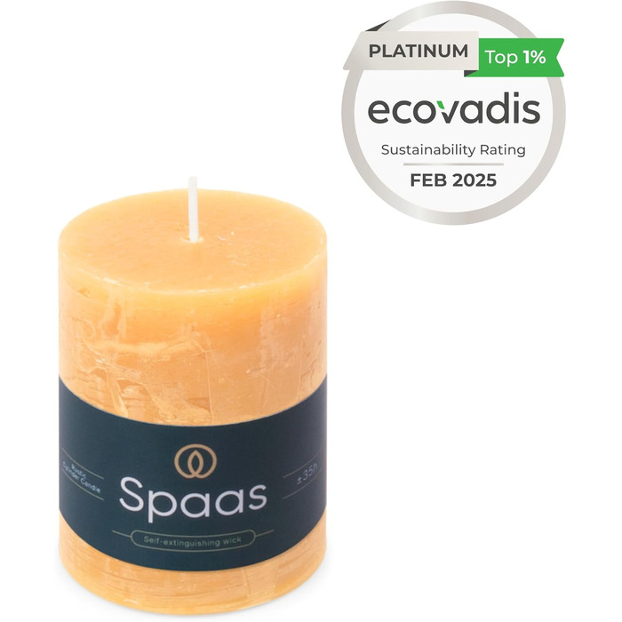 Свічка Spaas Rustic Pillar 70/95 мм 35 шт. - світло-рожева (пісочна)