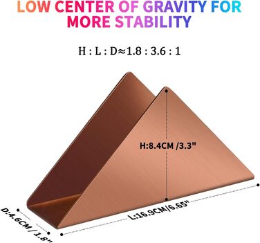 Минималистичный треугольный металлический держатель для салфеток 2 шт Lidwot