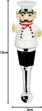 Пробка EDZARD Gourmet для шампанського, вина та ігристого вина, висота 12 см, стиль муранського скла, ручна робота